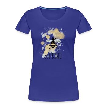 Bee Bee Child - Women's Premium Organic T-Shirt - royal blue - Front - Mia (176cm)