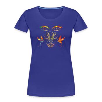 Zen face - Women's Premium Organic T-Shirt - royal blue - Front - Mia (176cm)