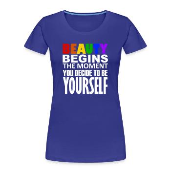 LGBTQIA+ - Women's Premium Organic T-Shirt - royal blue - Front - Mia (176cm)