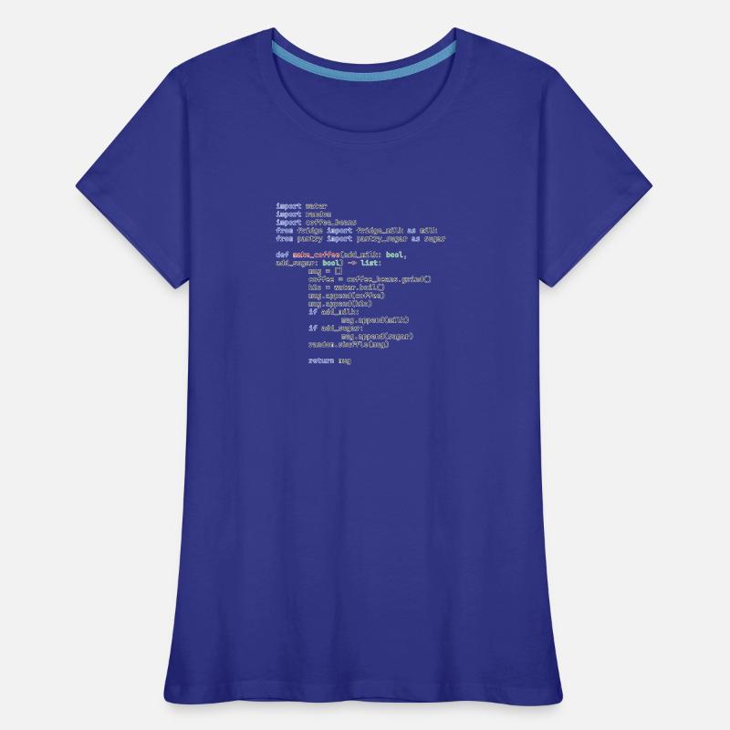 Python Make Coffee Function Women's Premium Organic T-Shirt