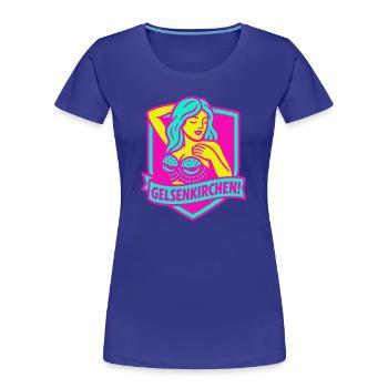Gelsenkirchen Superstar in pink - Frauen Premium Bio T-Shirt - Königsblau - Vorne - Mia (176cm)
