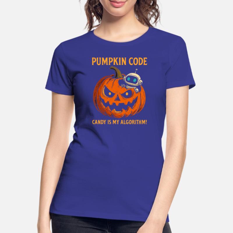 Pumpkin Code: Candy is My Algorithm ! Frauen Premium Bio T-Shirt
