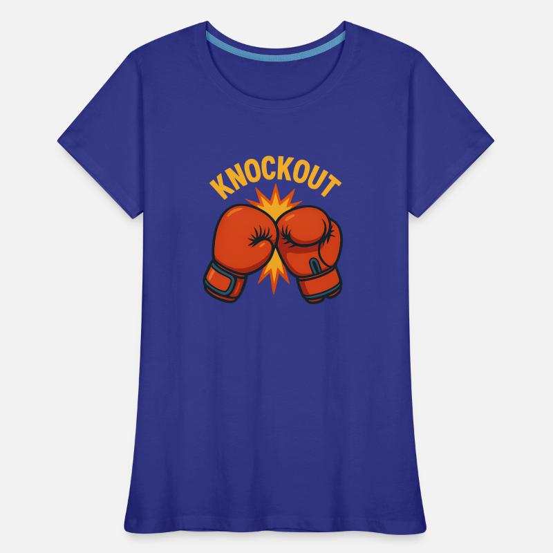 Knockout – Boxhandschuh Comic Frauen Premium Bio T-Shirt