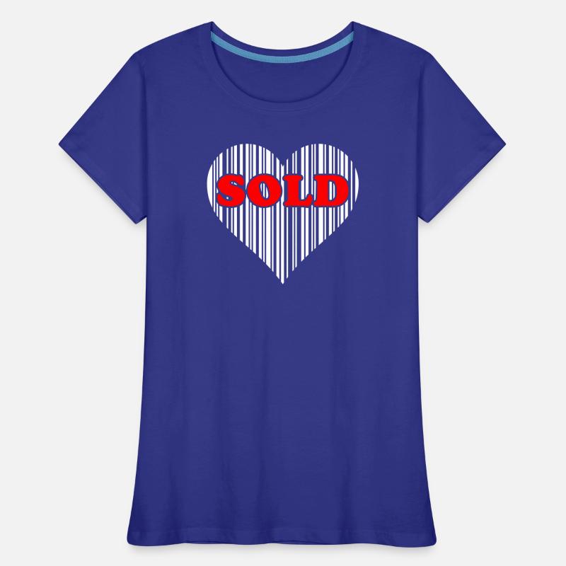 Herz Barcode Liebe – Sold Code Strichcode Geschenk Frauen Premium Bio T-Shirt