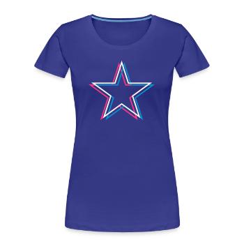 3D Star - Starlette de célébrité Sujet dangereusement chaud - T-shirt bio Premium Femme - bleu roi - Devant - Mia (176cm)