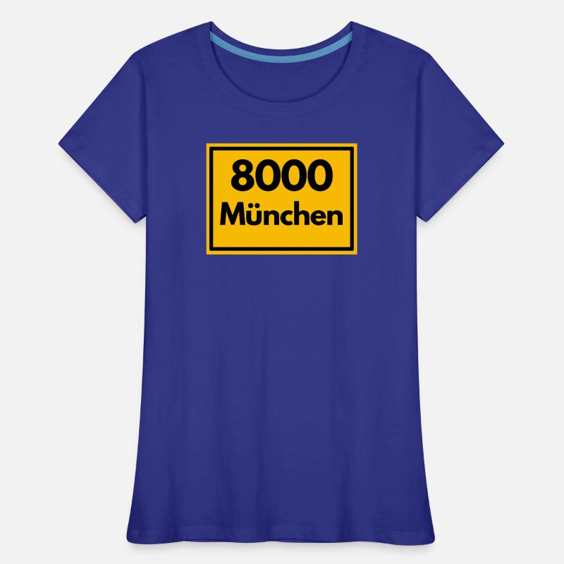 OLD POSTCODE POSTCODE RETRO 8000 MUNICH BAVARIA Women's Premium Organic T-Shirt