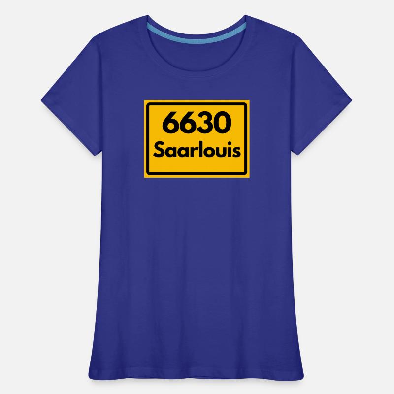 OLD POSTCODE POSTCODE RETRO 6630 SAARLOUIS HEIMAT Women's Premium Organic T-Shirt