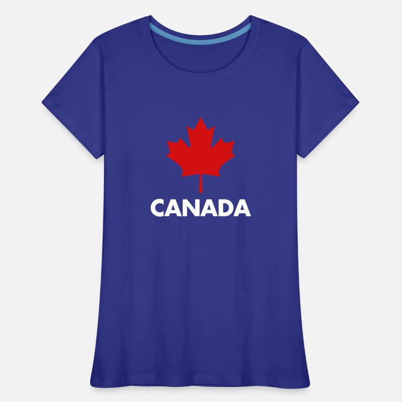 Red Maple Leaf Canada Emblem Tee Women's Premium Organic T-Shirt