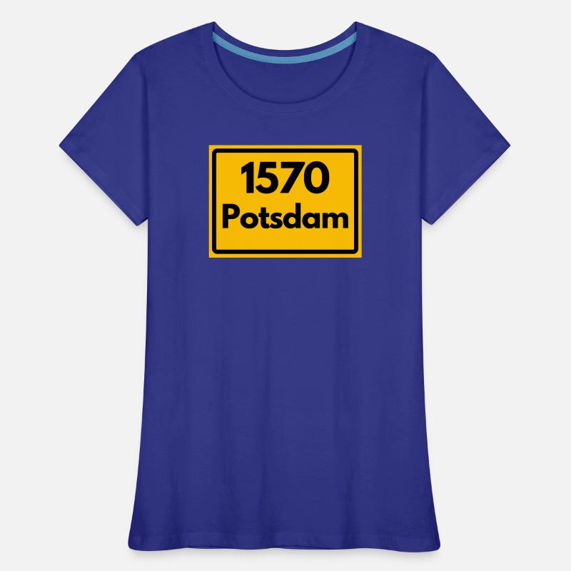 OLD POSTCODE POSTCODE RETRO 1570 POTSDAM HEIMAT Women's Premium Organic T-Shirt