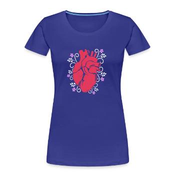 Cardiogram, cardiography, sonography, ultrasound - Women's Premium Organic T-Shirt - royal blue - Front - Mia (176cm)