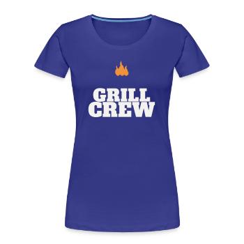 Équipe de grillage barbecue grillé Grill Master Team Fête des pères - T-shirt bio Premium Femme - bleu roi - Devant - Mia (176cm)
