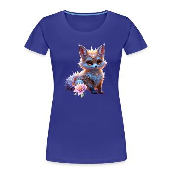Fuchs-Saphir-Fantasie - Frauen Premium Bio T-Shirt - Königsblau - Vorne - Mia (176cm)