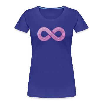Infinity Flow – Symbol der Agilität - Frauen Premium Bio T-Shirt - Königsblau - Vorne - Mia (176cm)