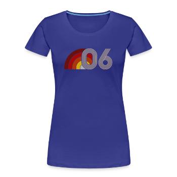 Astro Vintage 10-Jahres-Party 2016 - Frauen Premium Bio T-Shirt - Königsblau - Vorne - Mia (176cm)