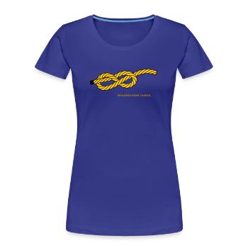 Eight Knots - Knot Ship Captain Sailing Anchor - Women's Premium Organic T-Shirt - royal blue - Front - Mia (176cm)