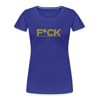 keep calm - Frauen Premium Bio T-Shirt - Königsblau - Vorne - Mia (176cm)