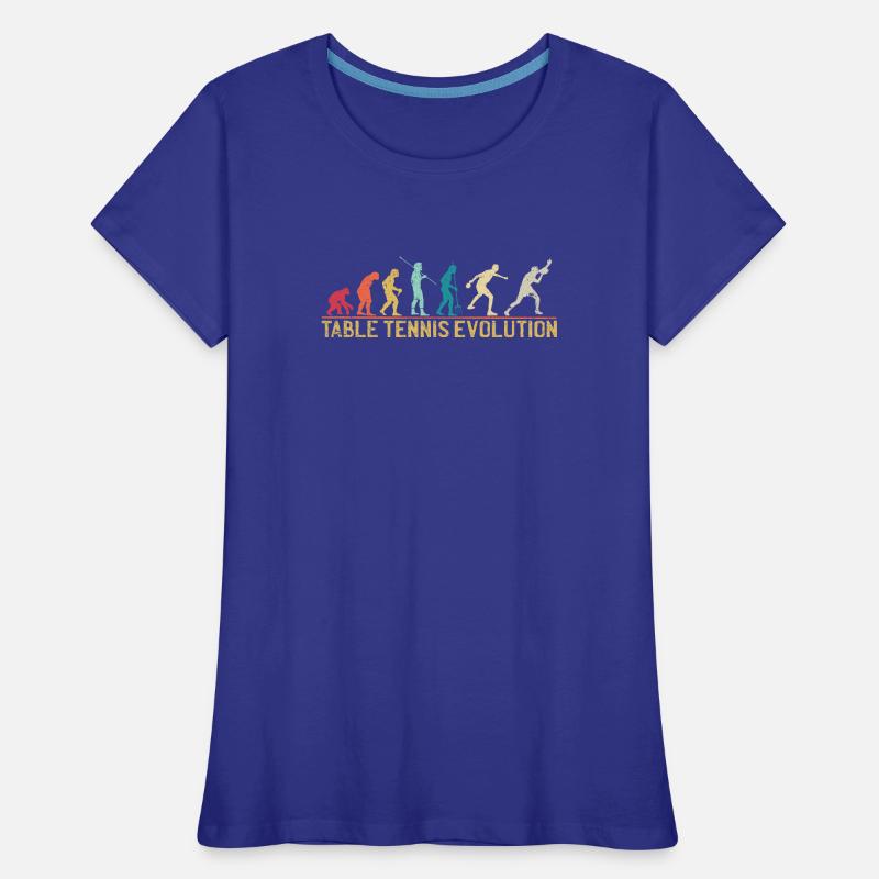 Table Tennis Evolution Progression Design Women's Premium Organic T-Shirt