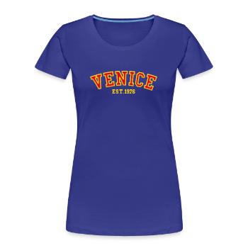Venice Est. 1976 - Women's Premium Organic T-Shirt - royal blue - Front - Mia (176cm)