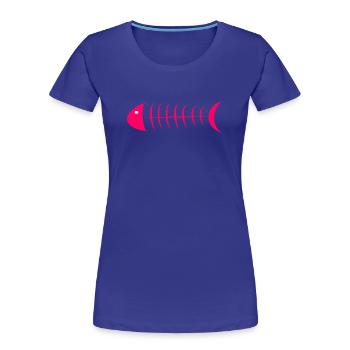 SARDINE. FISCH. APRILSCHERZ. OSTERN. MEER - Frauen Premium Bio T-Shirt - Königsblau - Vorne - Mia (176cm)