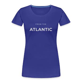 Aus dem Atlantik: Typo Black - Frauen Premium Bio T-Shirt - Königsblau - Vorne - Mia (176cm)
