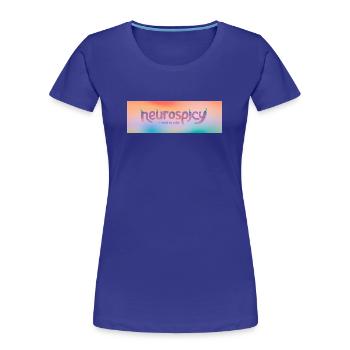 Neuroépicé – Léger à sauvage - T-shirt bio Premium Femme - bleu roi - Devant - Mia (176cm)
