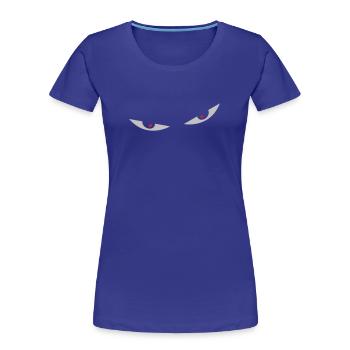comic eyes smiley augen - Women's Premium Organic T-Shirt - royal blue - Front - Mia (176cm)
