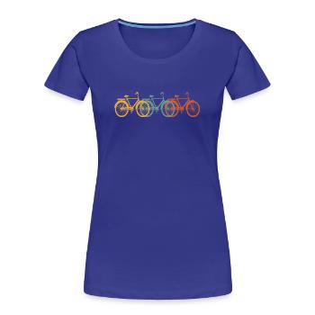 Bicycle Wheel - Women's Premium Organic T-Shirt - royal blue - Front - Mia (176cm)