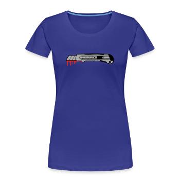 cutter - Frauen Premium Bio T-Shirt - Königsblau - Vorne - Mia (176cm)