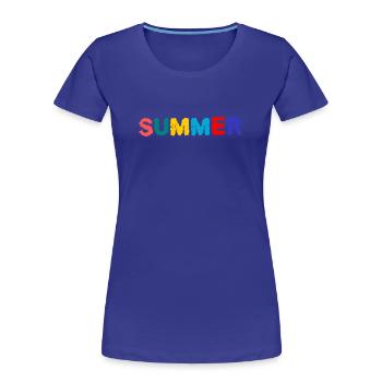 MISTRESS. MASTER. TEACHER. SCHOOL - Women's Premium Organic T-Shirt - royal blue - Front - Mia (176cm)