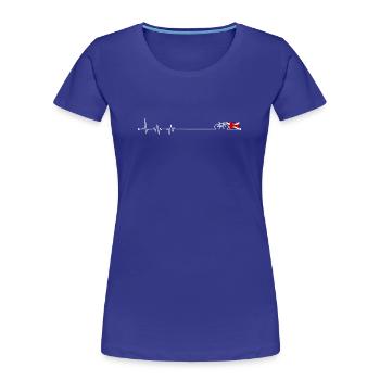 Cycle Route UK Emblem - Frauen Premium Bio T-Shirt - Königsblau - Vorne - Mia (176cm)