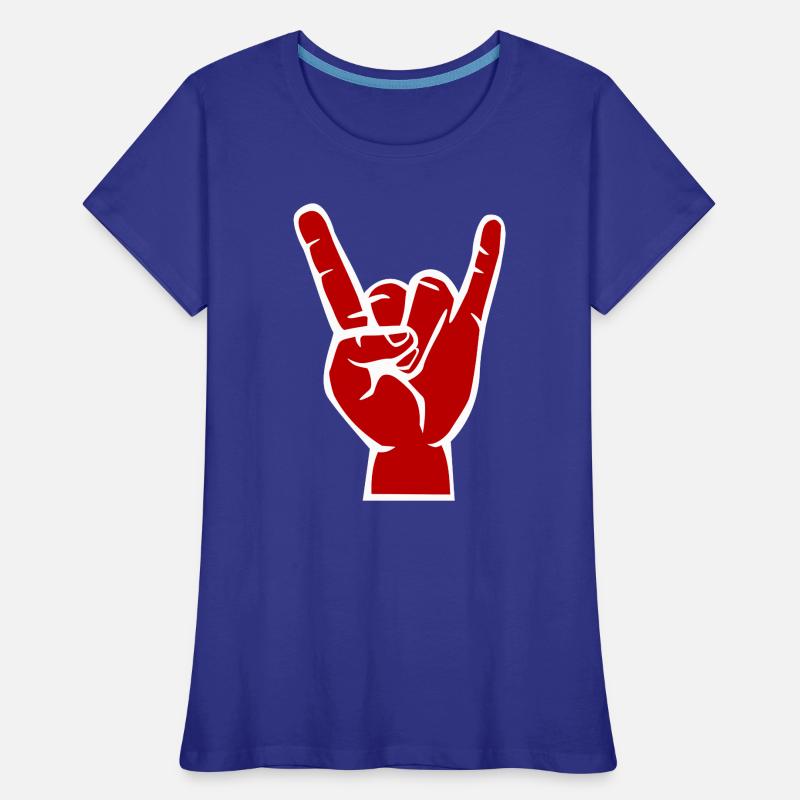 Devil's hand, Devil Rock cool metal symbol Women's Premium Organic T-Shirt