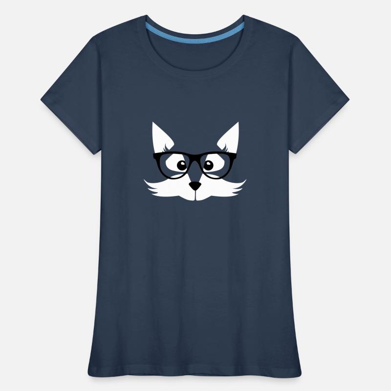fox nerd - nerd with glasses - Fox forest Women's Premium Organic T-Shirt