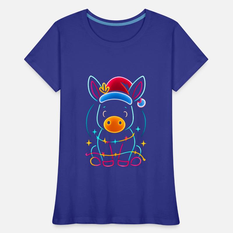 Donkey Elf Christmas Funny Gift Women's Premium Organic T-Shirt