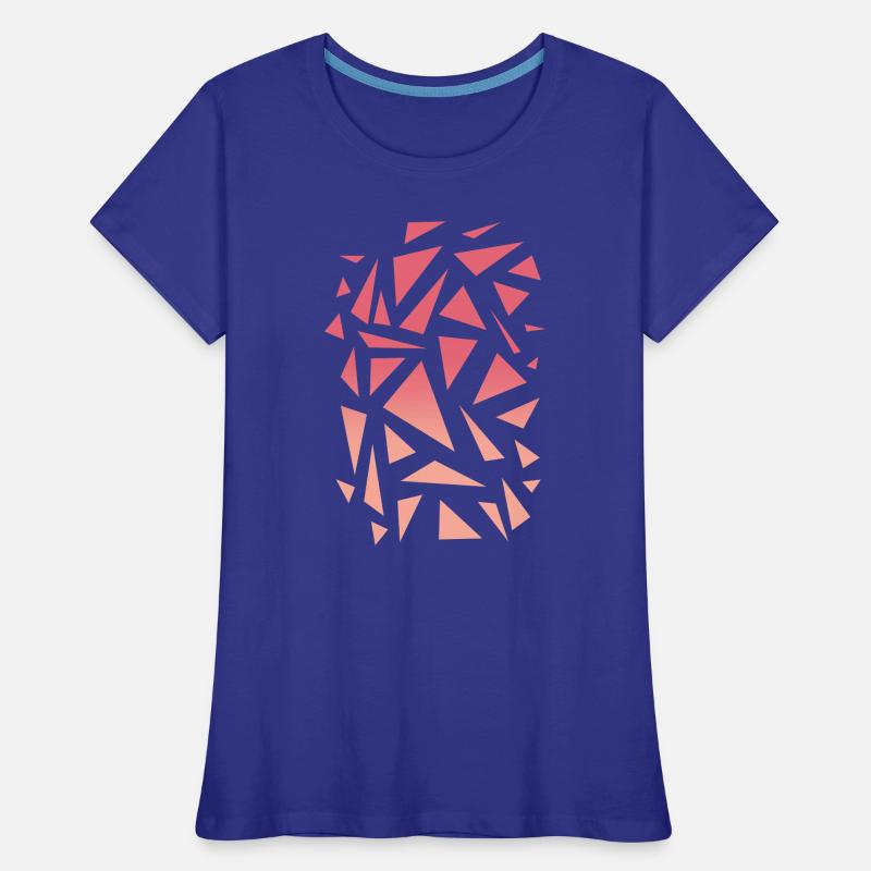 Triangle Pattern - Pink Gradient Women's Premium Organic T-Shirt