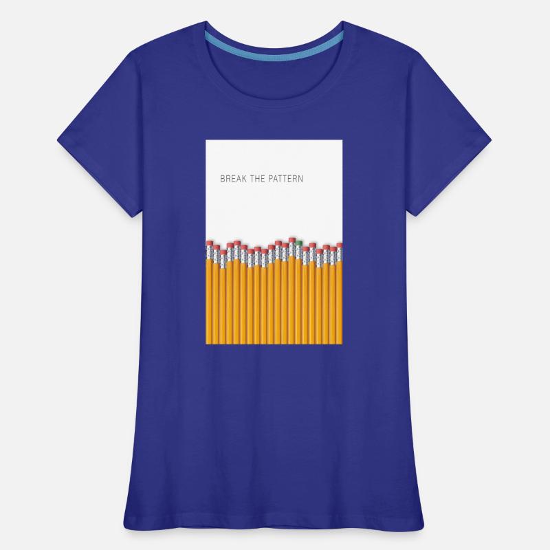 Break the Pattern Minimalist Statement Design Women's Premium Organic T-Shirt