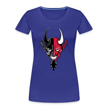 Devil evil dangerous cool - Women's Premium Organic T-Shirt - royal blue - Front - Mia (176cm)