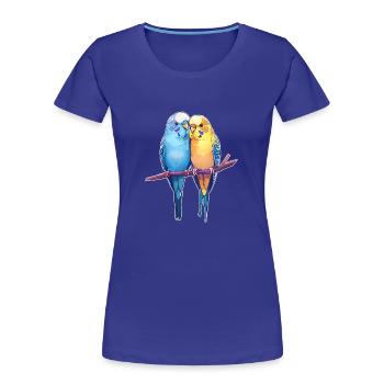 Budgies - Women's Premium Organic T-Shirt - royal blue - Front - Mia (176cm)