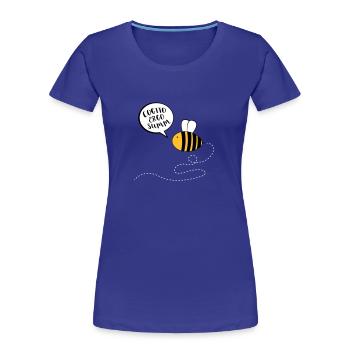 Philosophie Sokrates Biene Lustiger Spruch Tier - Frauen Premium Bio T-Shirt - Königsblau - Vorne - Mia (176cm)