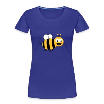 Funny Sweet Bee - Frauen Premium Bio T-Shirt - Königsblau - Vorne - Mia (176cm)