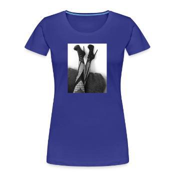 7E6FB826 AD47 4463 A545 90E6508F6BF1 - Frauen Premium Bio T-Shirt - Königsblau - Vorne - Mia (176cm)