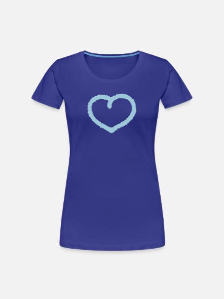 iYpsilon Herz - Frauen Premium Bio T-Shirt - Königsblau
