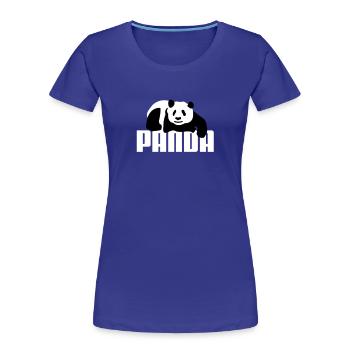 Pandabär - Frauen Premium Bio T-Shirt - Königsblau - Vorne - Mia (176cm)