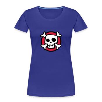 comic_skull_072011_a_3c - T-shirt bio Premium Femme - bleu roi - Devant - Mia (176cm)