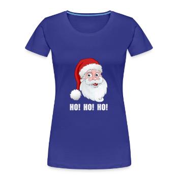 Santa Claus ho ho ho - Women's Premium Organic T-Shirt - royal blue - Front - Mia (176cm)