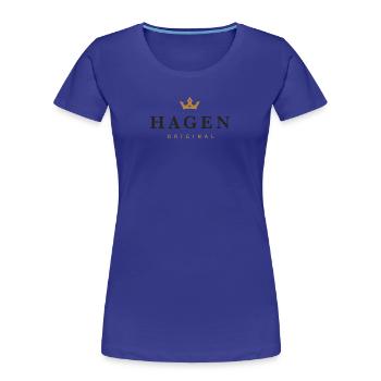 Hagen Original Family Logo - Women's Premium Organic T-Shirt - royal blue - Front - Mia (176cm)