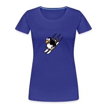 pinguin_ski_022011_a_3c - T-shirt bio Premium Femme - bleu roi - Devant - Mia (176cm)