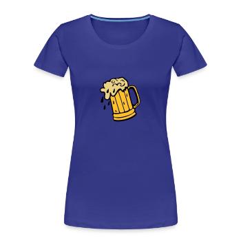 Bier Bier verre22032 - Frauen Premium Bio T-Shirt - Königsblau - Vorne - Mia (176cm)