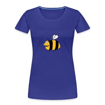 Fun thick bee - Women's Premium Organic T-Shirt - royal blue - Front - Mia (176cm)