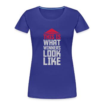 What Winners Look Like - Frauen Premium Bio T-Shirt - Königsblau - Vorne - Mia (176cm)