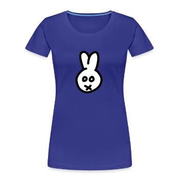 Lapin 2c - T-shirt bio Premium Femme - bleu roi - Devant - Mia (176cm)